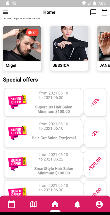 Multiple Barbershops, Salons Booking App image